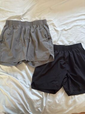 Women’s Gray and Black Athletic Running Shorts